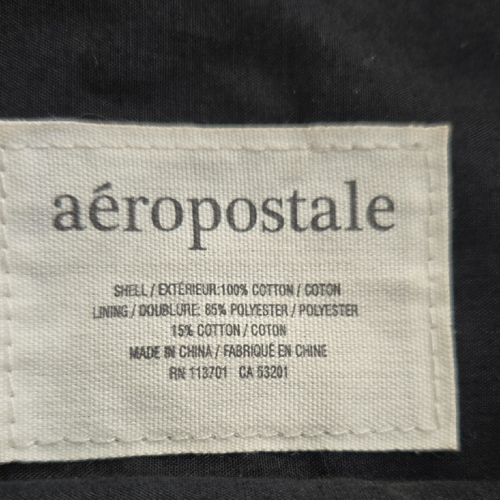 Aeropostale Y2K Black Canvas Signature Colorful Logo Pocket Handles Tote Bag - Picture 10 of 15